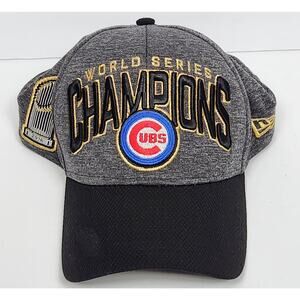 CHICAGO CUBS WORLD SERIES CHAMPIONS Cap Unisex OS Gray OnField 39Thirty New Era
